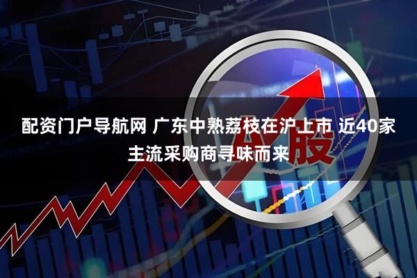 配资门户导航网 广东中熟荔枝在沪上市 近40家主流采购商寻味而来